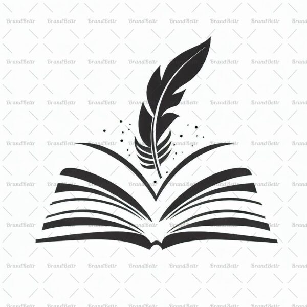 Offenes Buch und Feder
